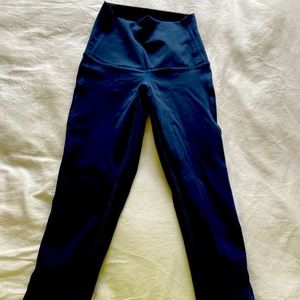 Lululemon leggings, size 0, length 21, color navy blue